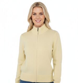 WoolOvers Yellow Full Zip Up Hoodie Size S Wool Sweatshirt